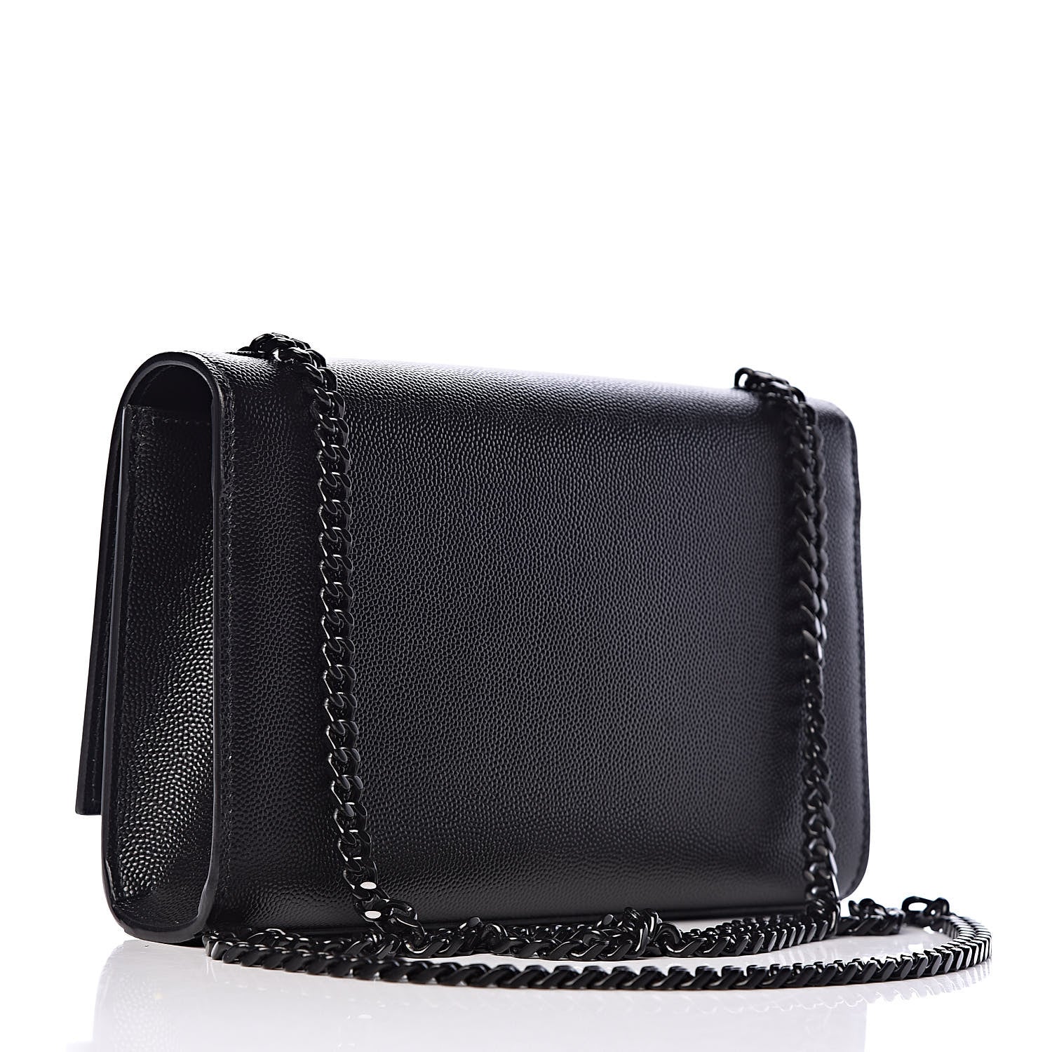 Saint Laurent Grain De Poudre Small Monogram Kate Satchel Black 3 of 10