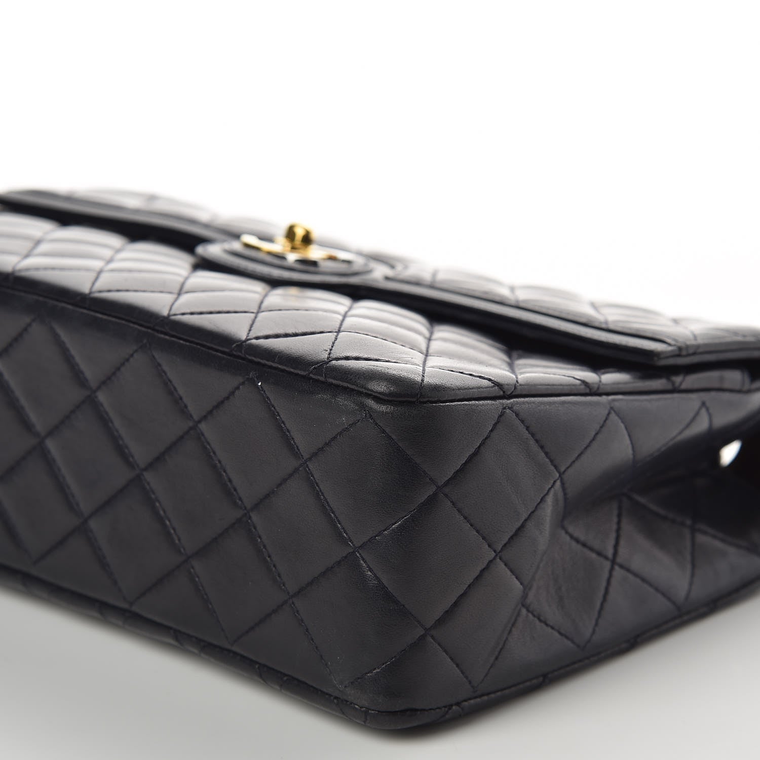 Chanel Lambskin Quilted Medium Single Flap Navy Blue 6 of 9