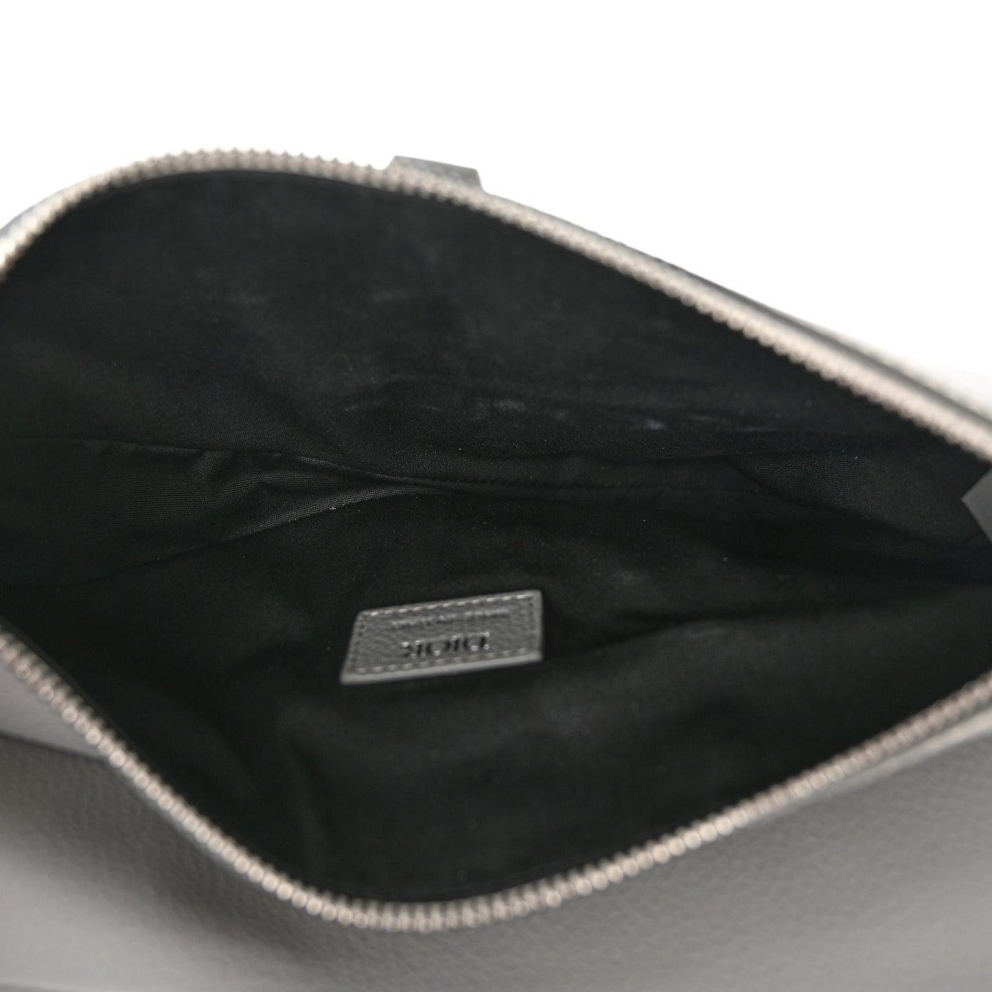 Grained Calfskin Mens Signature 1947 Saddle Bag Gray