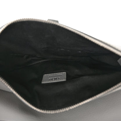 Christian Dior Grained Calfskin Mens Signature 1947 Saddle Bag Gray 5 of 11