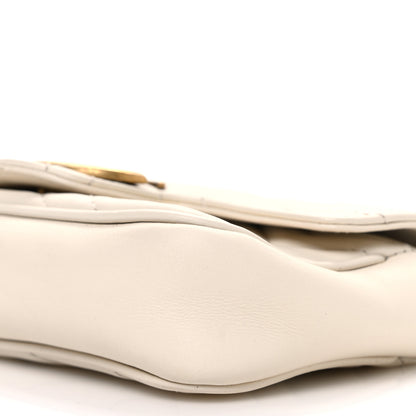 Gucci Calfskin Matelasse Super Mini GG Marmont Shoulder Bag White 10 of 12