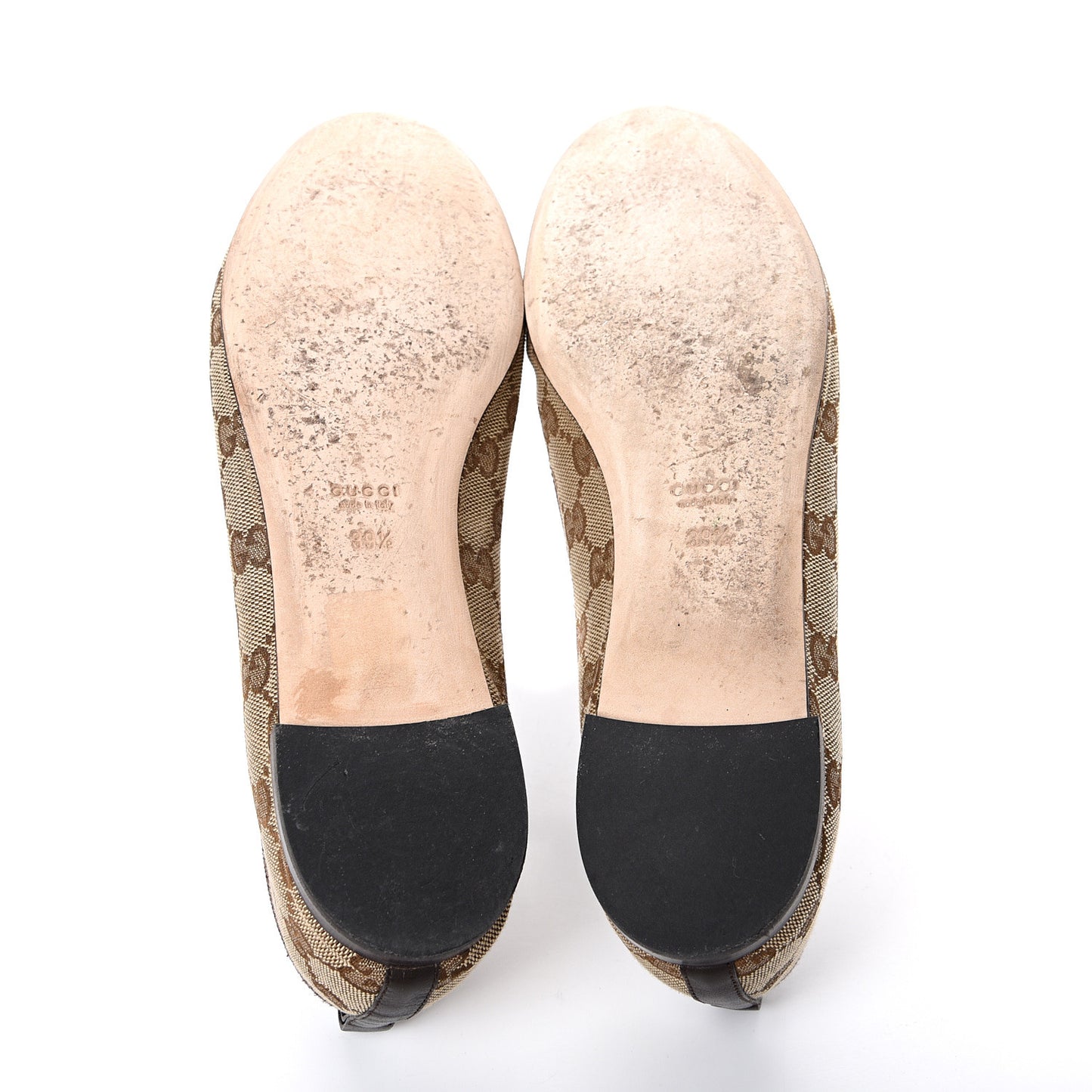 Monogram Miro Soft Calfskin Ballet Flats 39.5 Beige Ebony Cocoa