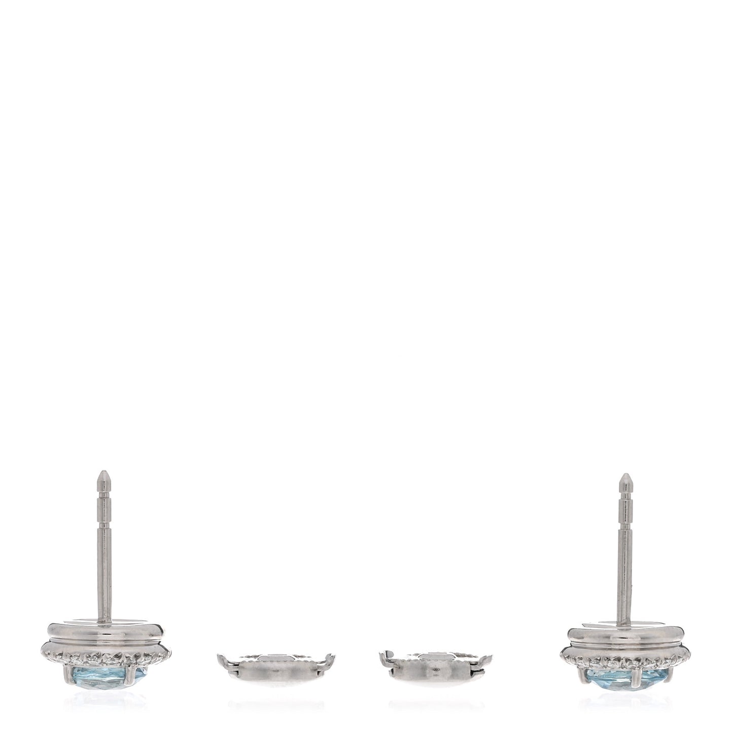 Platinum Diamond Aquamarine Soleste Earrings