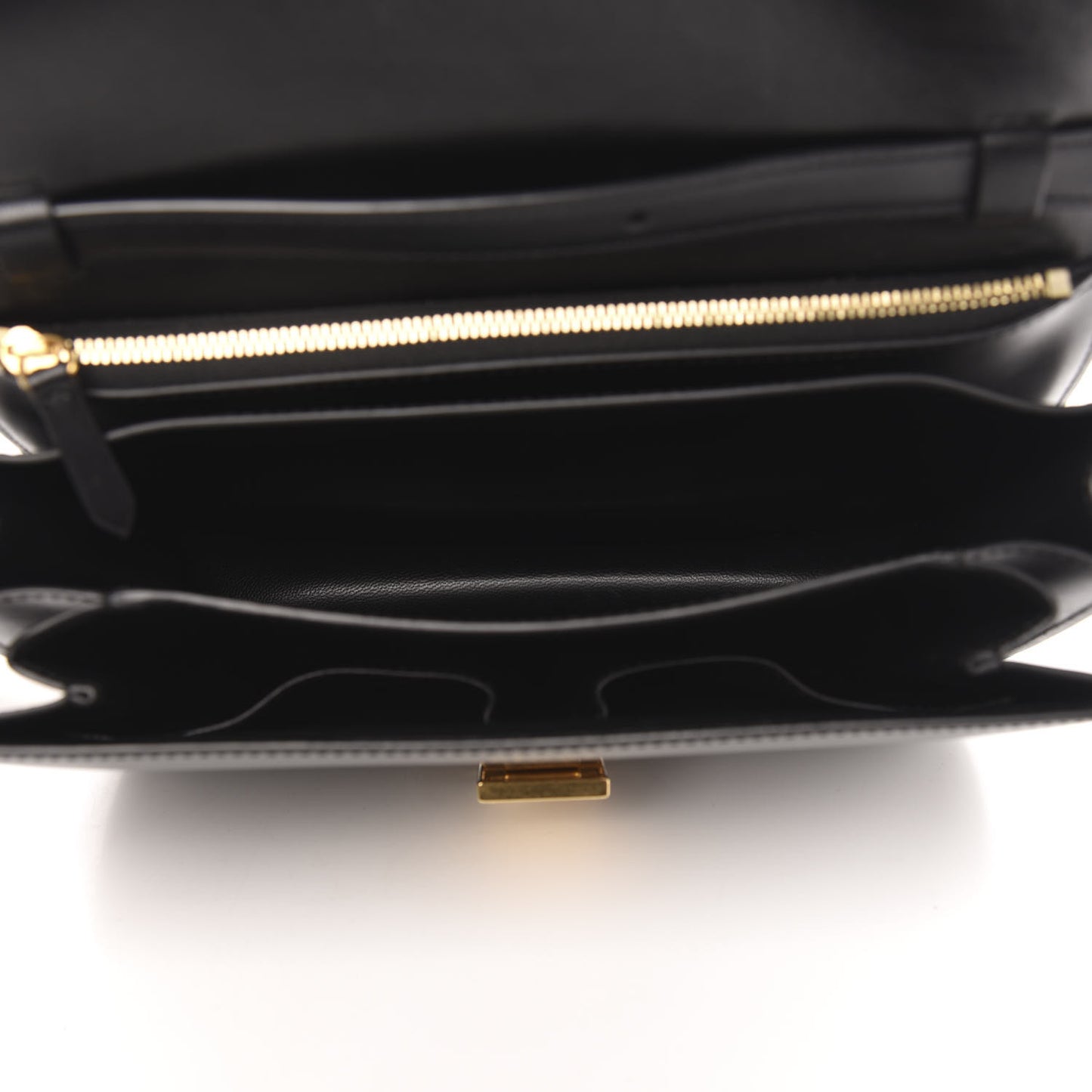 Box Calfskin Medium Classic Box Flap Bag Black