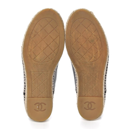 Chanel Grained Calfskin CC Espadrilles 38 Black 5 of 10