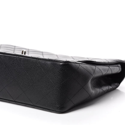 Chanel Caviar Quilted Jumbo Single Flap Black 7 of 11