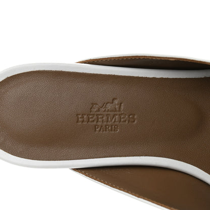 Hermes Calfskin Oz Mules 36 White 7 of 8