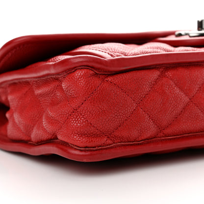 Chanel Caviar Quilted Large French Riviera Flap Red 9 of 12