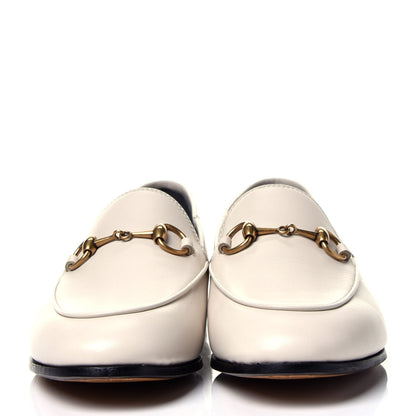 Gucci Lambskin Womens Brixton Horsebit Loafers 35 Mystic White 2 of 10