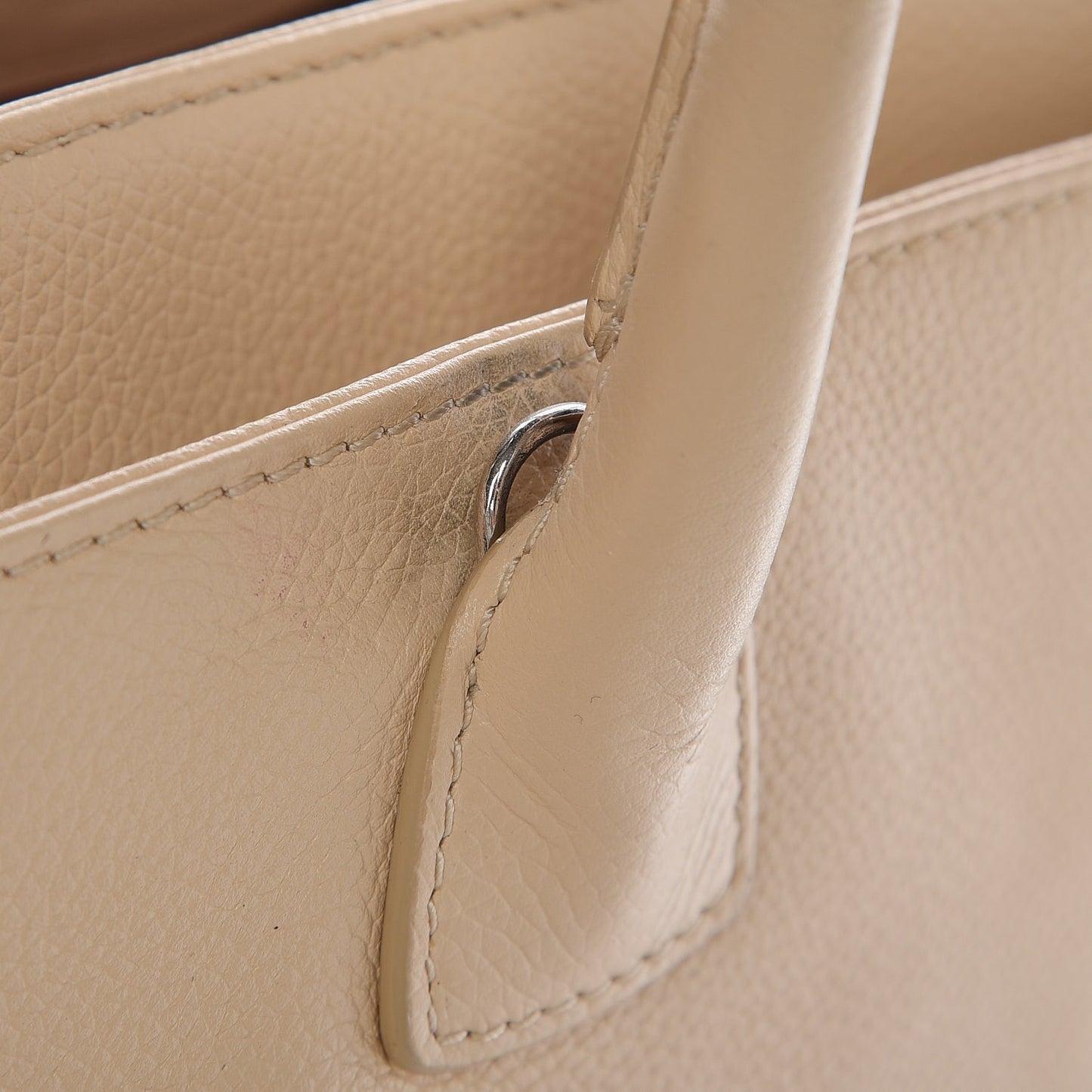 Calfskin Cerf Executive Shopper Tote Light Beige