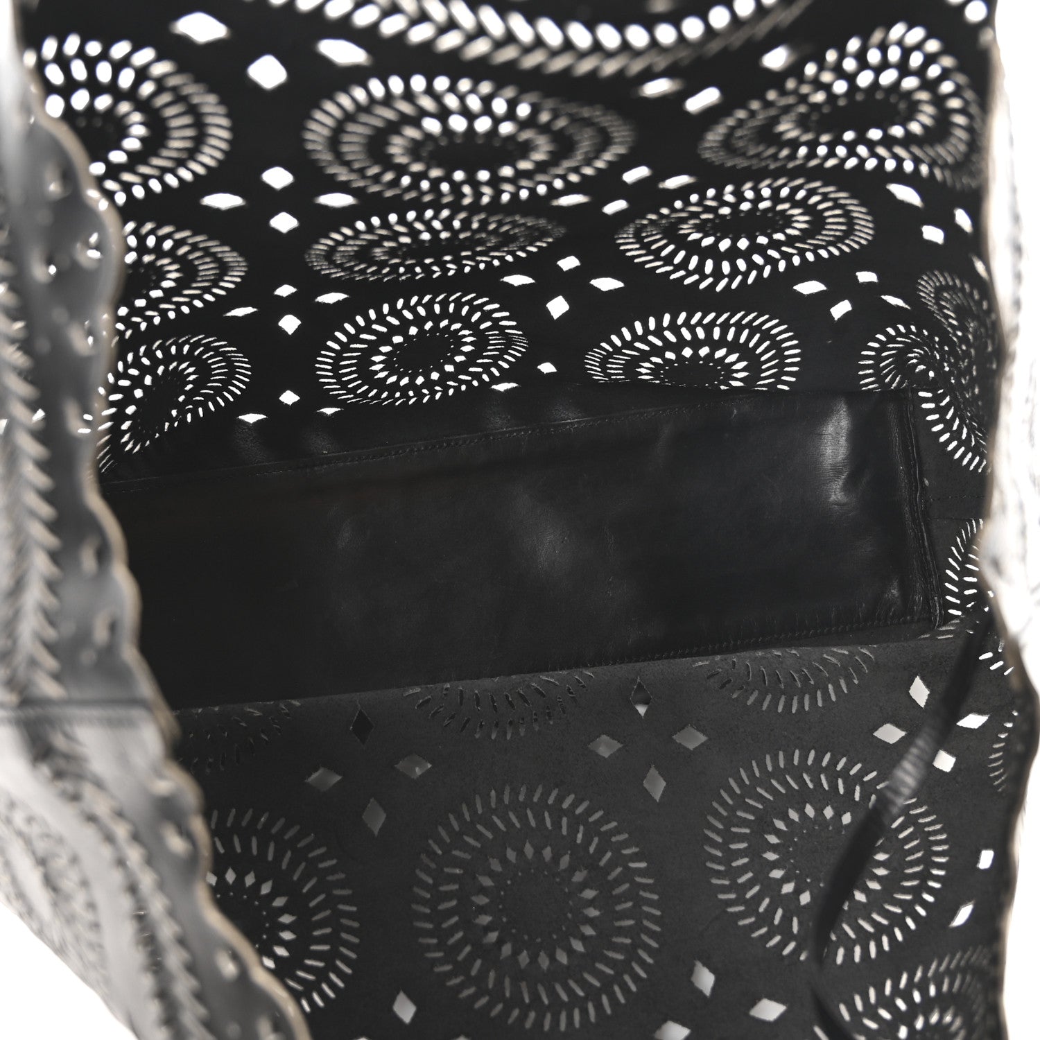 Prada City Calf Laser Cut Tote Black 5 of 8