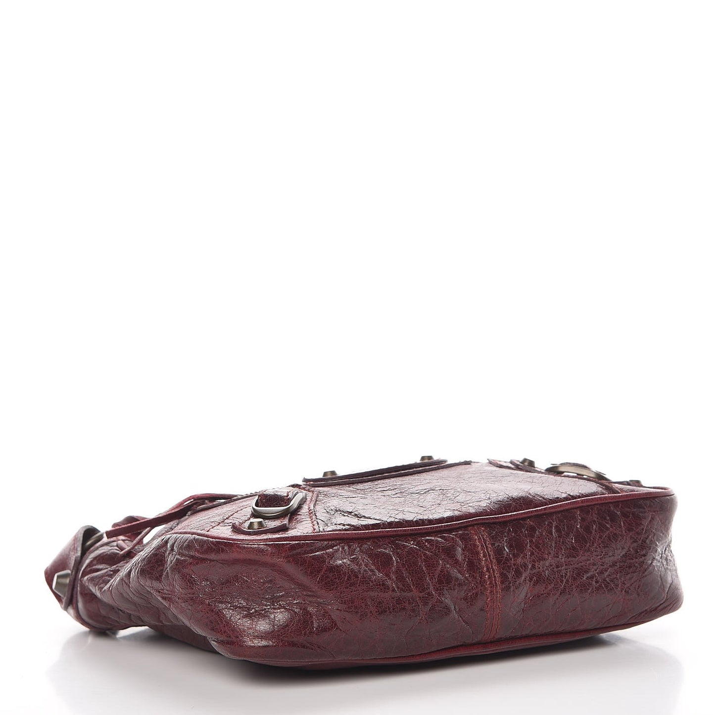 Agneau Classic Hardware Shoulder Bag Bordeaux