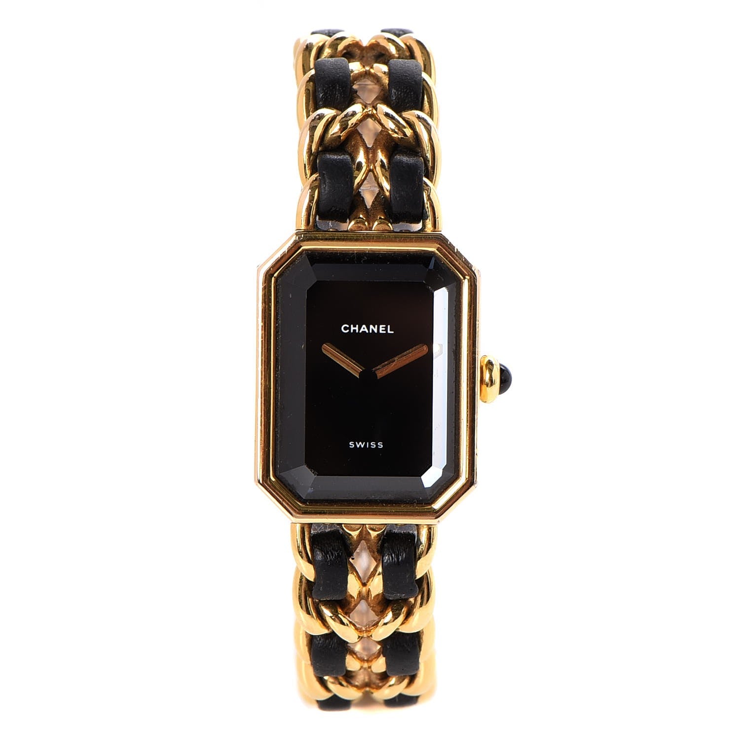 Chanel Stainless Steel Lambskin 20mm Chain Premiere Quartz Watch Gold M 1 of 9