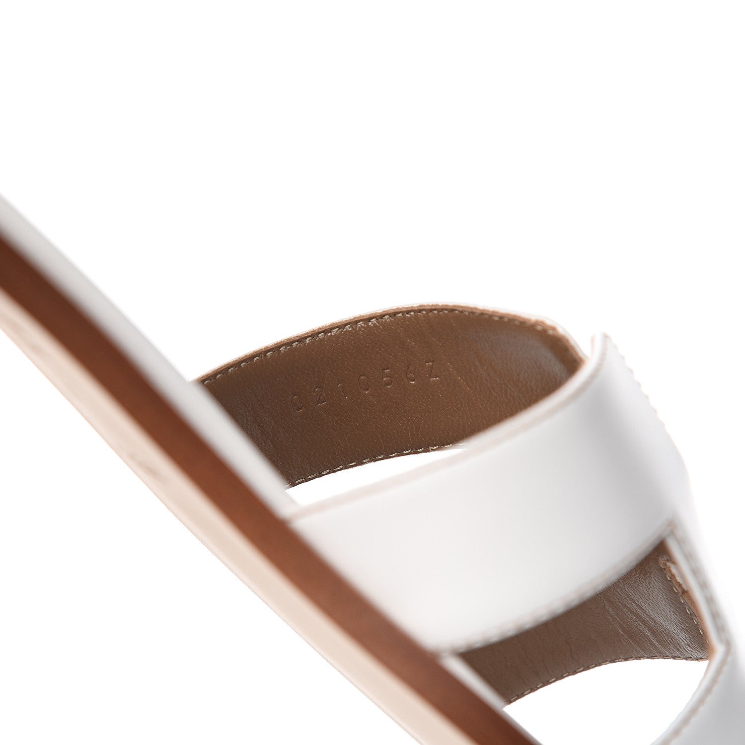 Hermes Box Calfskin Oran Sandals 40 White 8 of 9