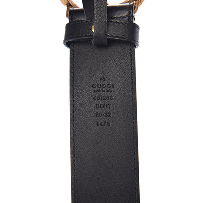 Gucci Moon Calfskin Pearl Double G 40mm Belt 80 32 Black Cream 3 of 7