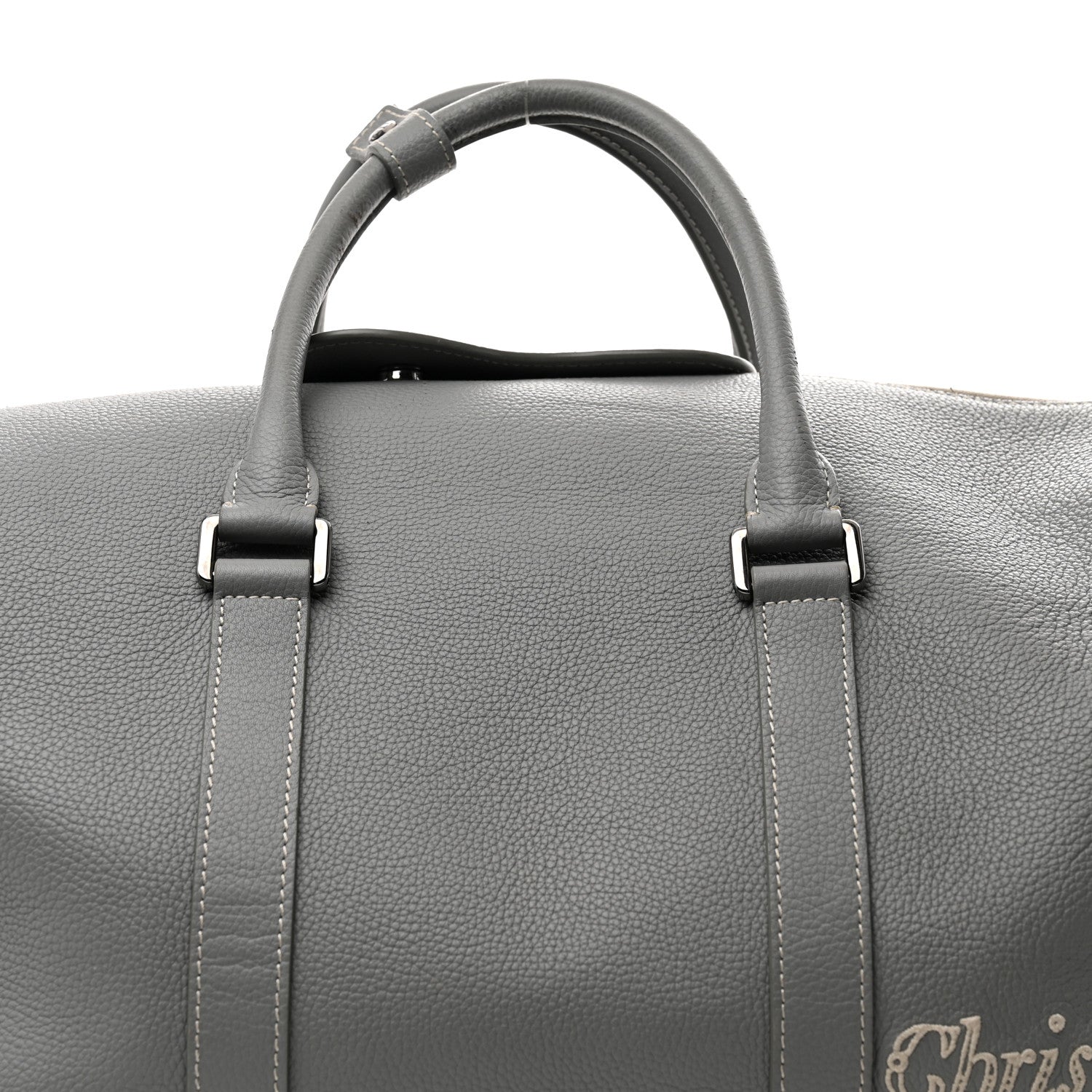 Christian Dior Calfskin Lingot 50 Bag Grey 7 of 10