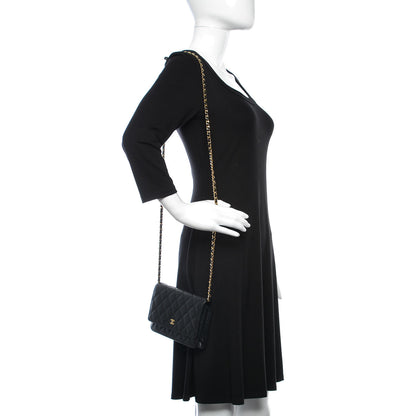 Chanel Caviar Quilted Wallet On Chain WOC Black 2 of 11
