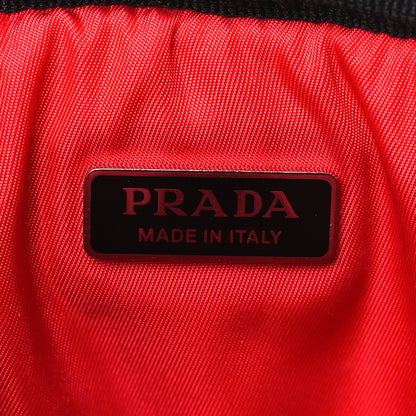 Prada Tessuto Soft Nylon Small Convertible Crossbody Wristlet Black Fuoco 6 of 10