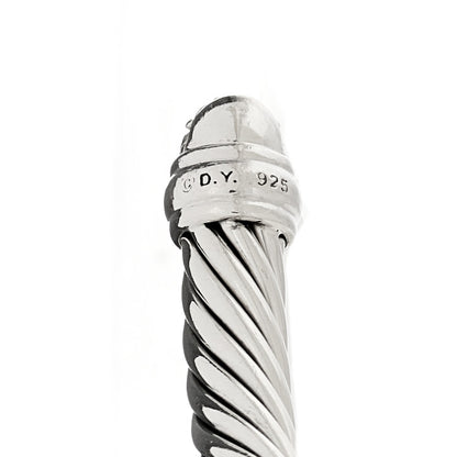 David Yurman Sterling Silver Pave Diamond 5mm Cable Classics Bracelet 3 of 3