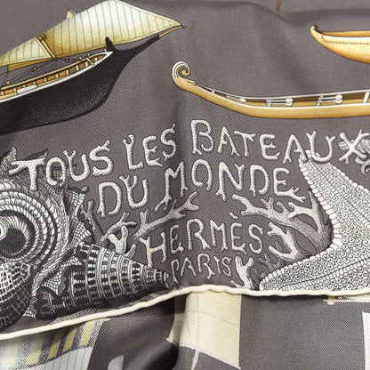 Hermes Silk Tous Les Bateaux Du Monde Scarf 90 3 of 5