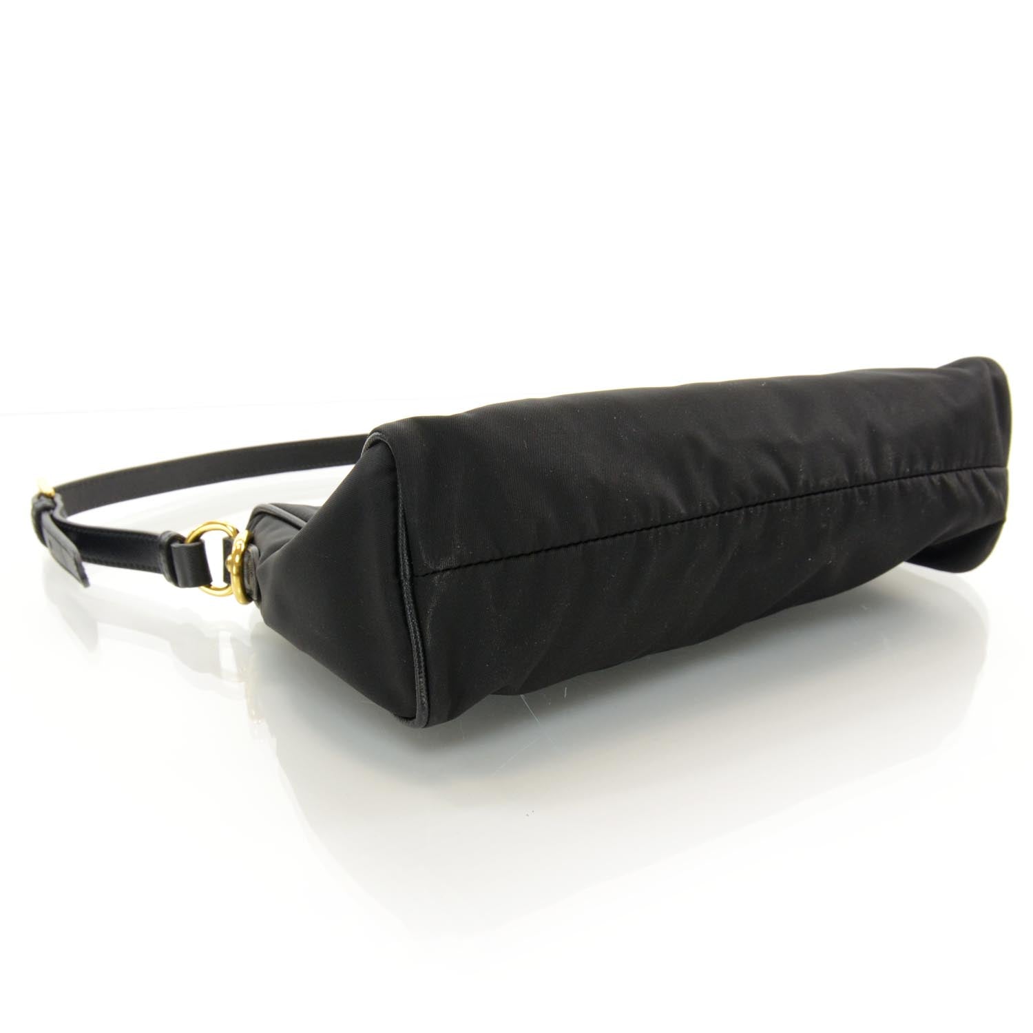 Prada Tessuto Nylon Saffiano Bag Black 4 of 7