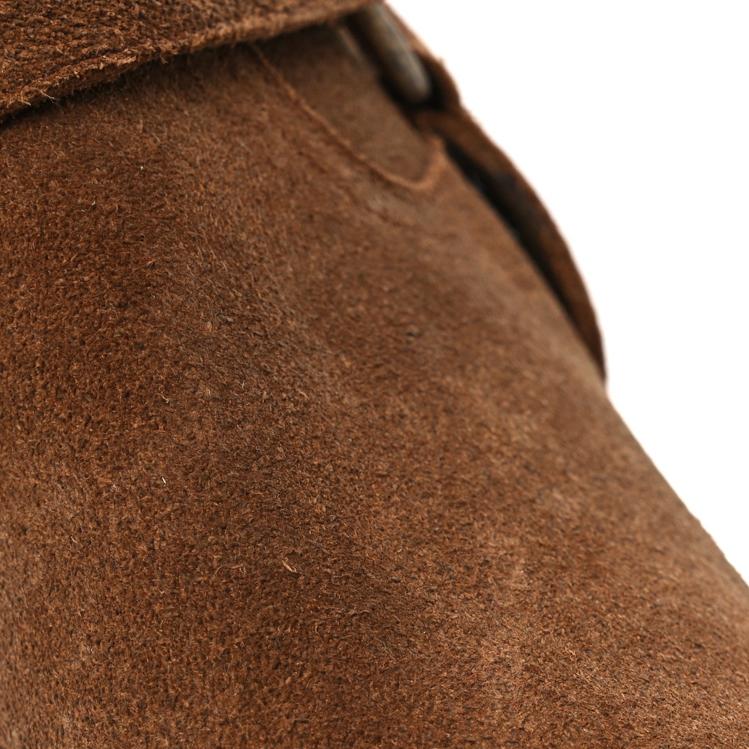 Saint Laurent Suede Curtis Harness Ankle Booties 37 Noisette 12 of 16