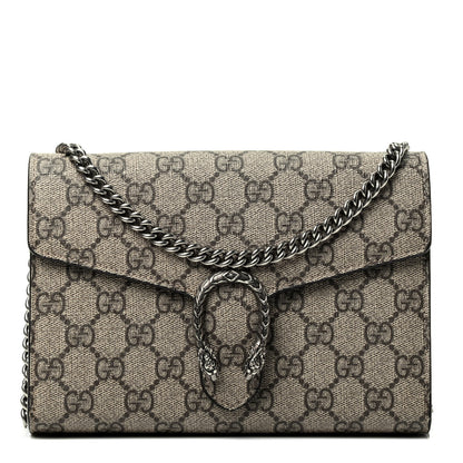 Gucci GG Supreme Monogram Mini Dionysus Chain Wallet Beige Taupe 1 of 4
