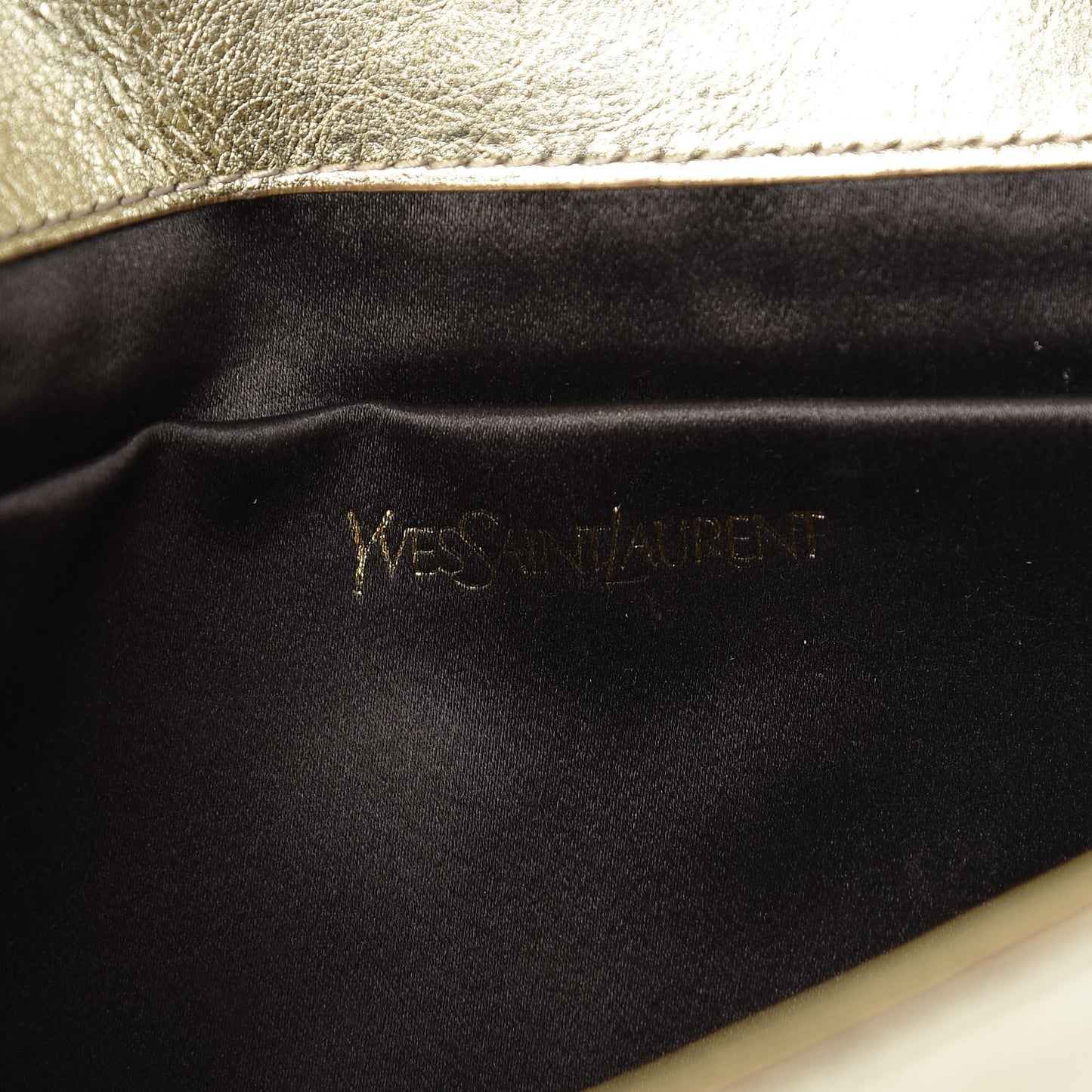 Metallic Calfskin Monogram Large Belle De Jour Clutch Gold