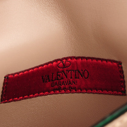 Valentino Garavani Nappa Rockstud Wristlet Clutch Emerald 6 of 6
