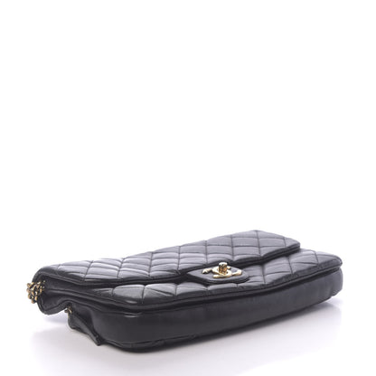 Chanel Calfskin Quilted Medium CC Crown Flap Black 4 of 13