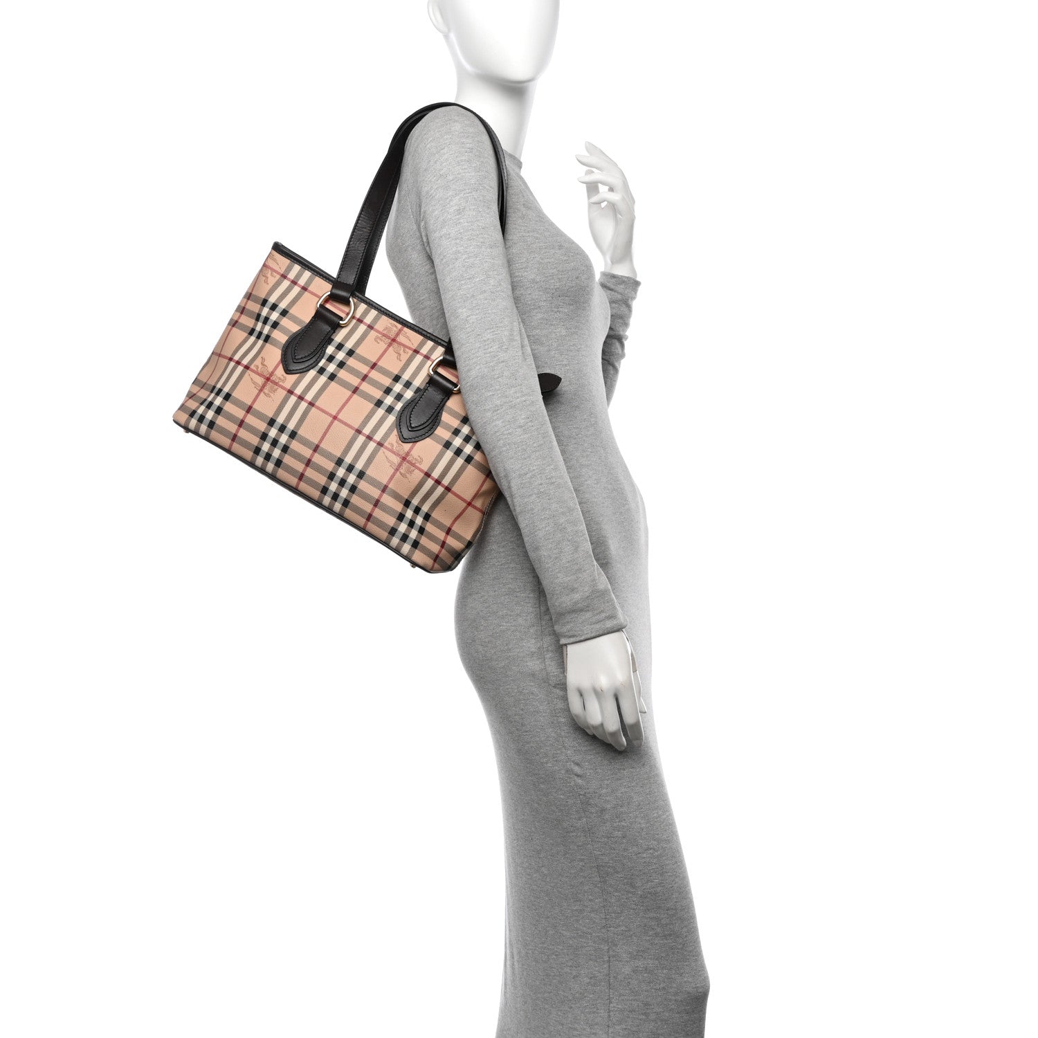 Burberry Haymarket Check Medium Regent Tote Chocolate 2 of 10