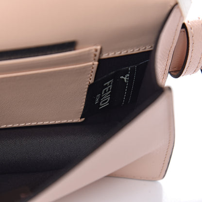 Fendi Vitello Cruise F is Fendi Bi-Color FF 1974 Embossed Envelope Belt Bag Maya Black Light Rose 6 of 11