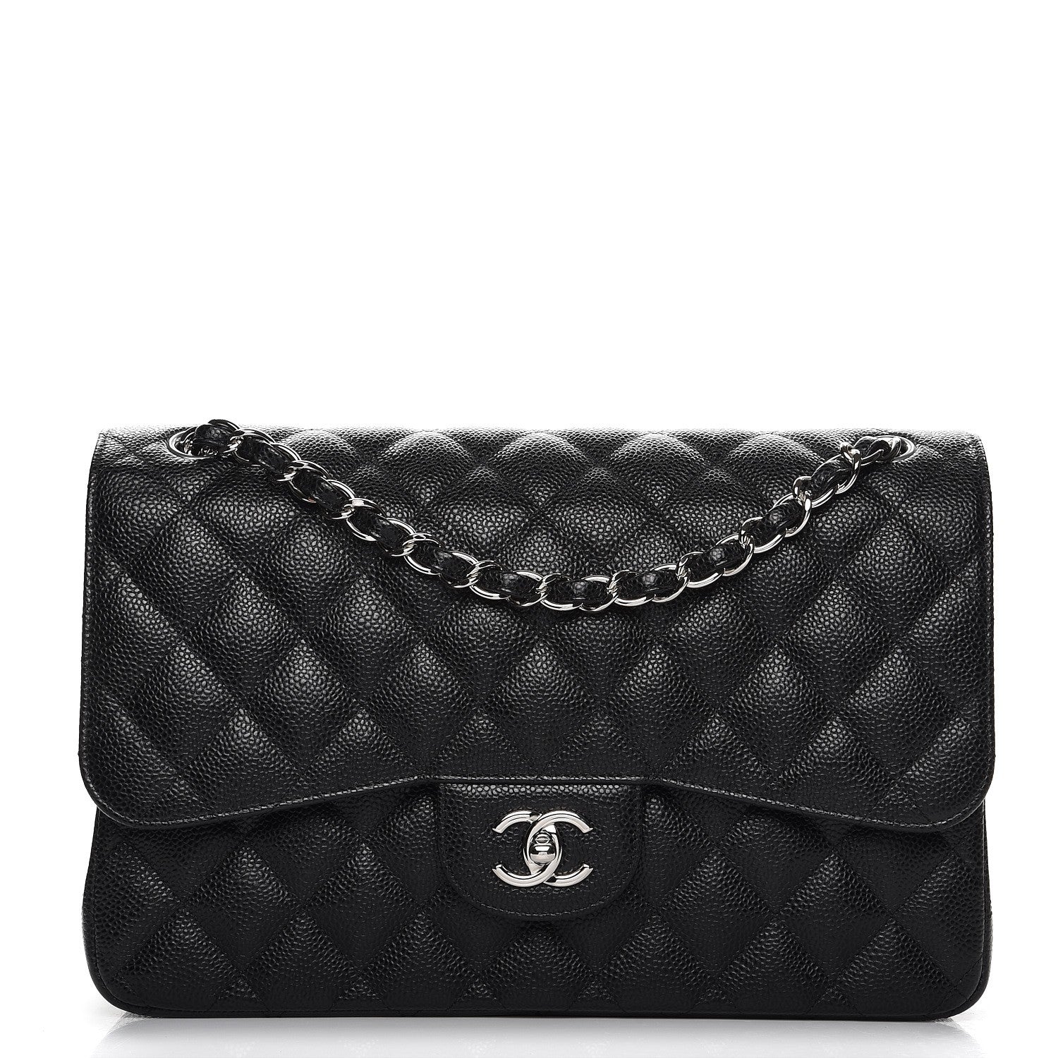 Chanel Caviar Quilted Jumbo Double Flap Black 1 of 8