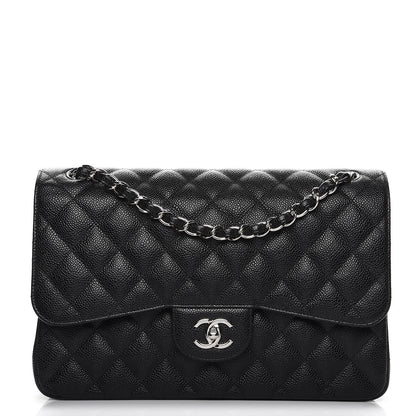 Chanel Caviar Quilted Jumbo Double Flap Black 1 of 8