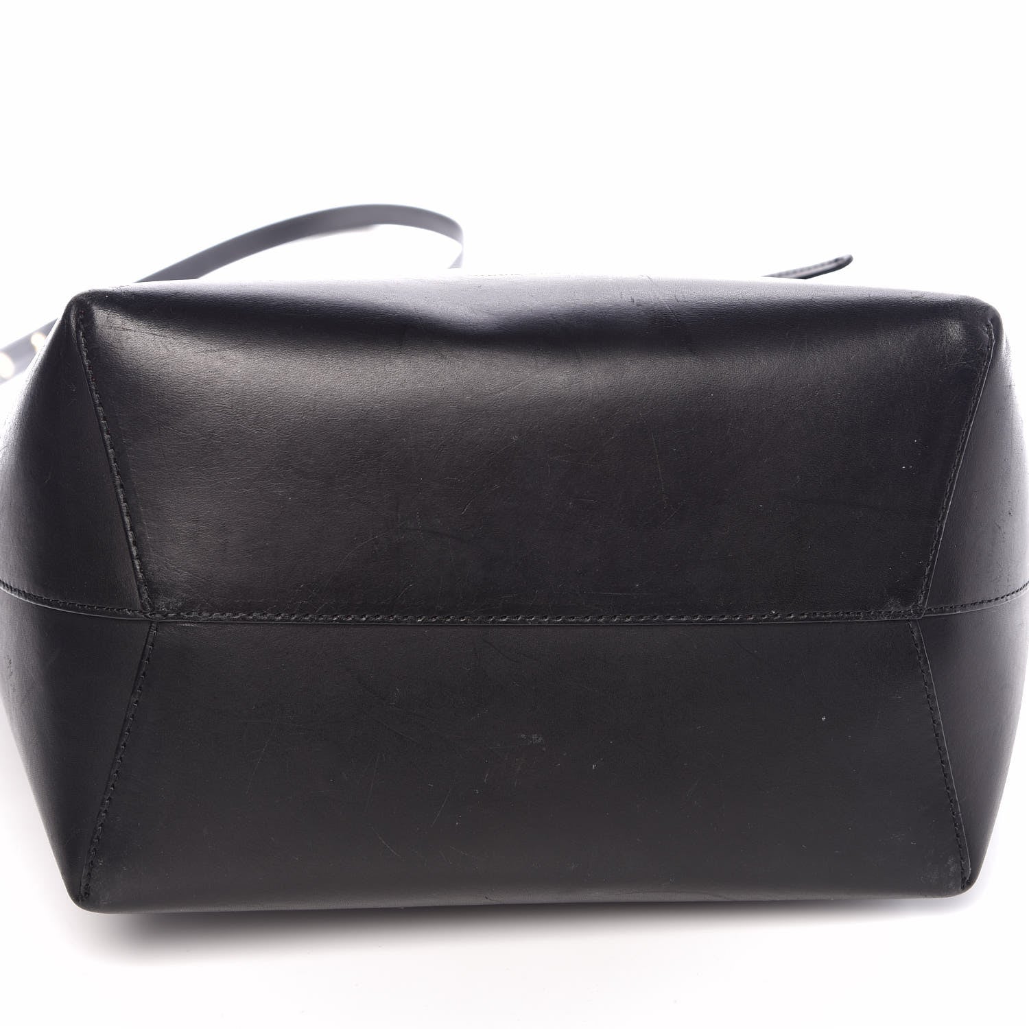 Mansur Gavriel Vegetable Tanned Calfskin Bucket Bag Black Flamma 18 of 20