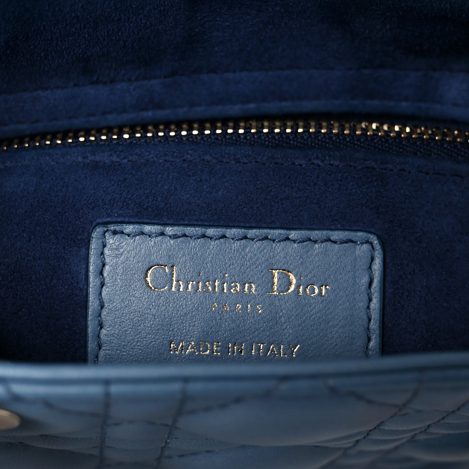Christian Dior Lambskin Cannage Gradient Small My ABCDior Lady Dior Indigo Blue 6 of 10