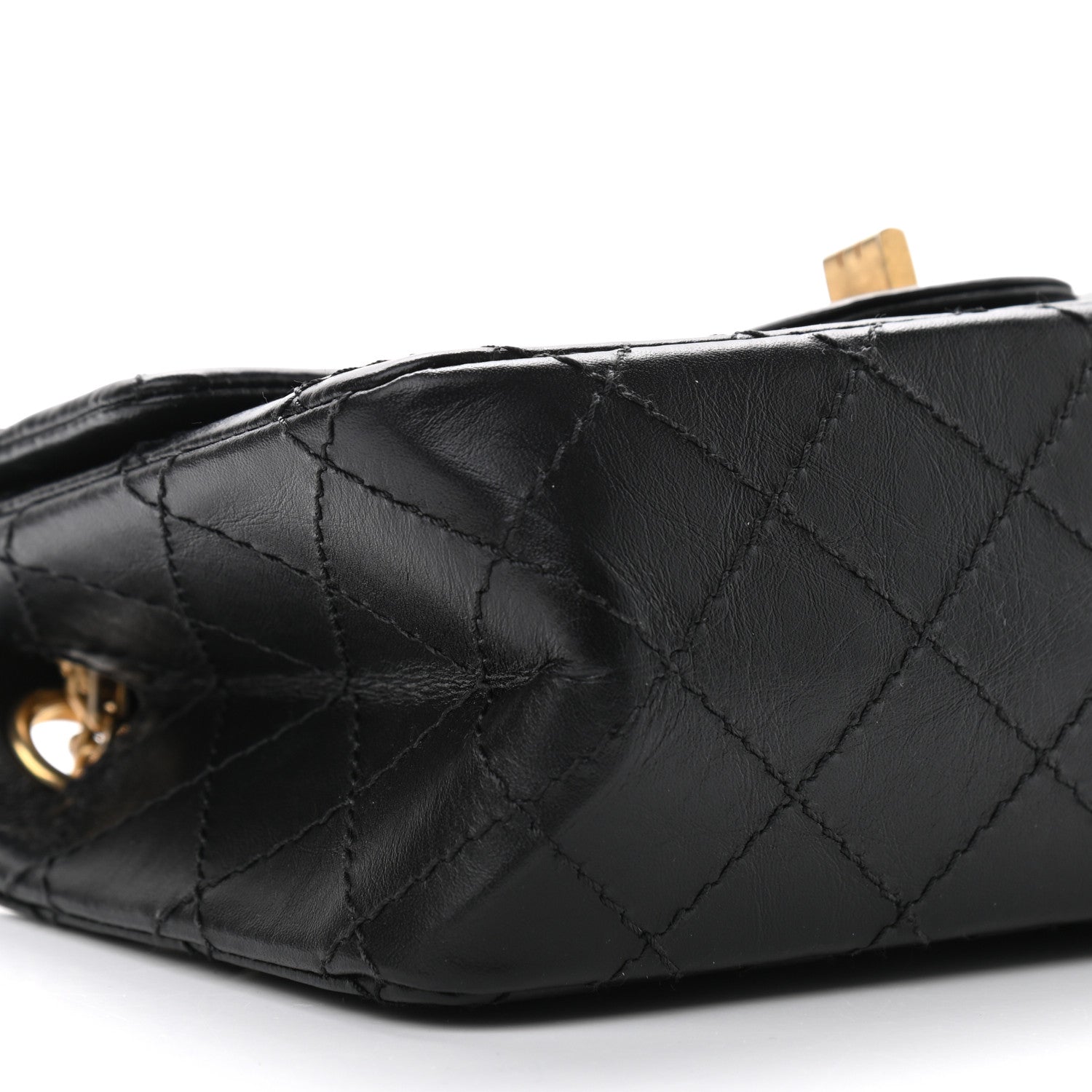 Chanel Aged Calfskin Quilted 2.55 Reissue Mini Flap Black 8 of 10