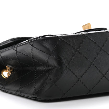 Chanel Aged Calfskin Quilted 2.55 Reissue Mini Flap Black 8 of 10