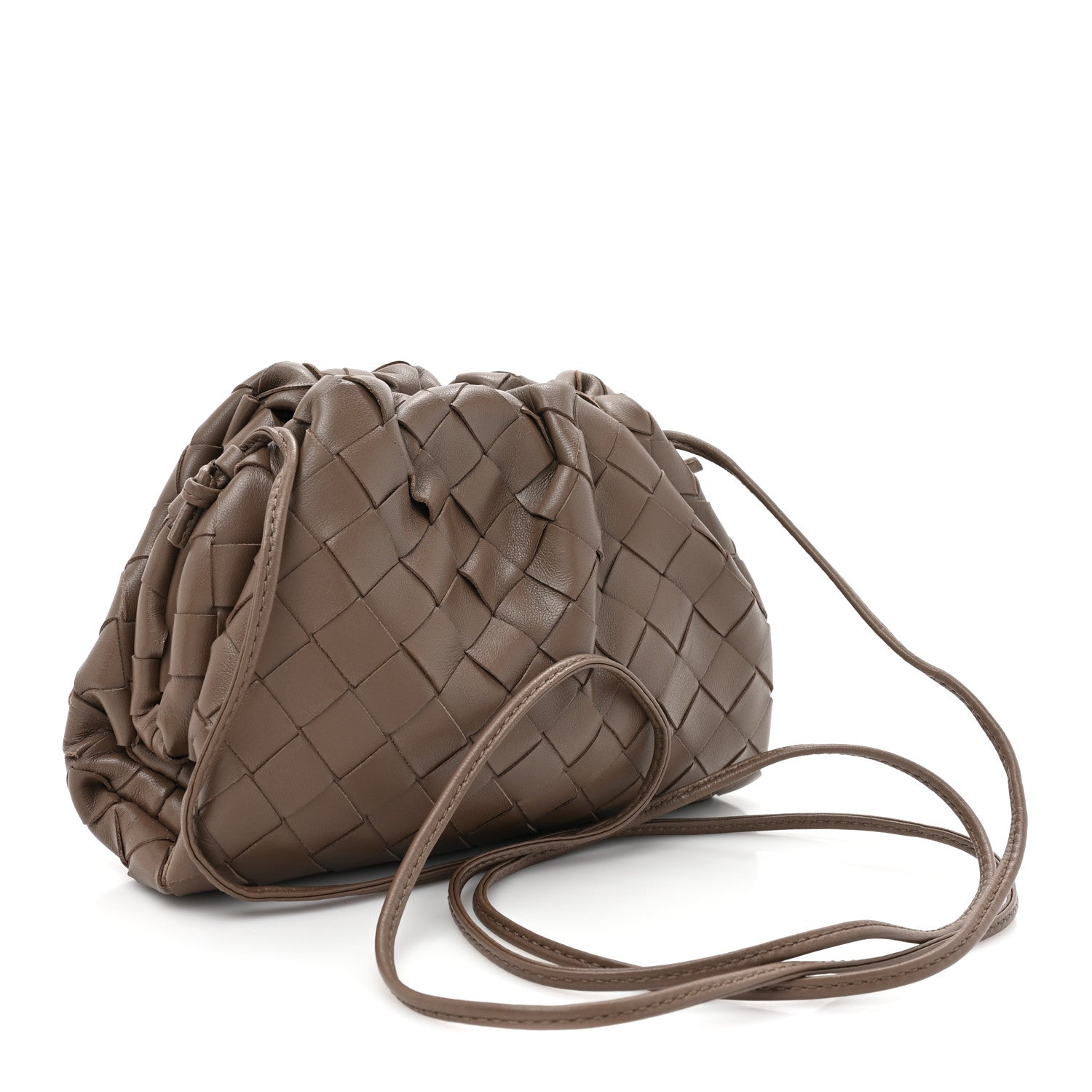 Bottega Veneta Nappa Intrecciato The Mini Pouch Taupe Grey 3 of 8