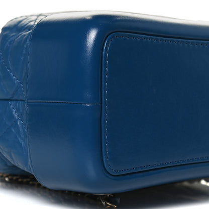 Chanel Aged Calfskin Quilted Small Gabrielle Backpack Blue 8 of 11