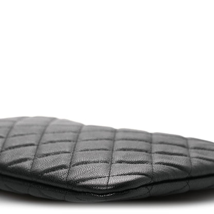 Chanel Caviar Quilted Medium Cosmetic Case Black 10 of 11