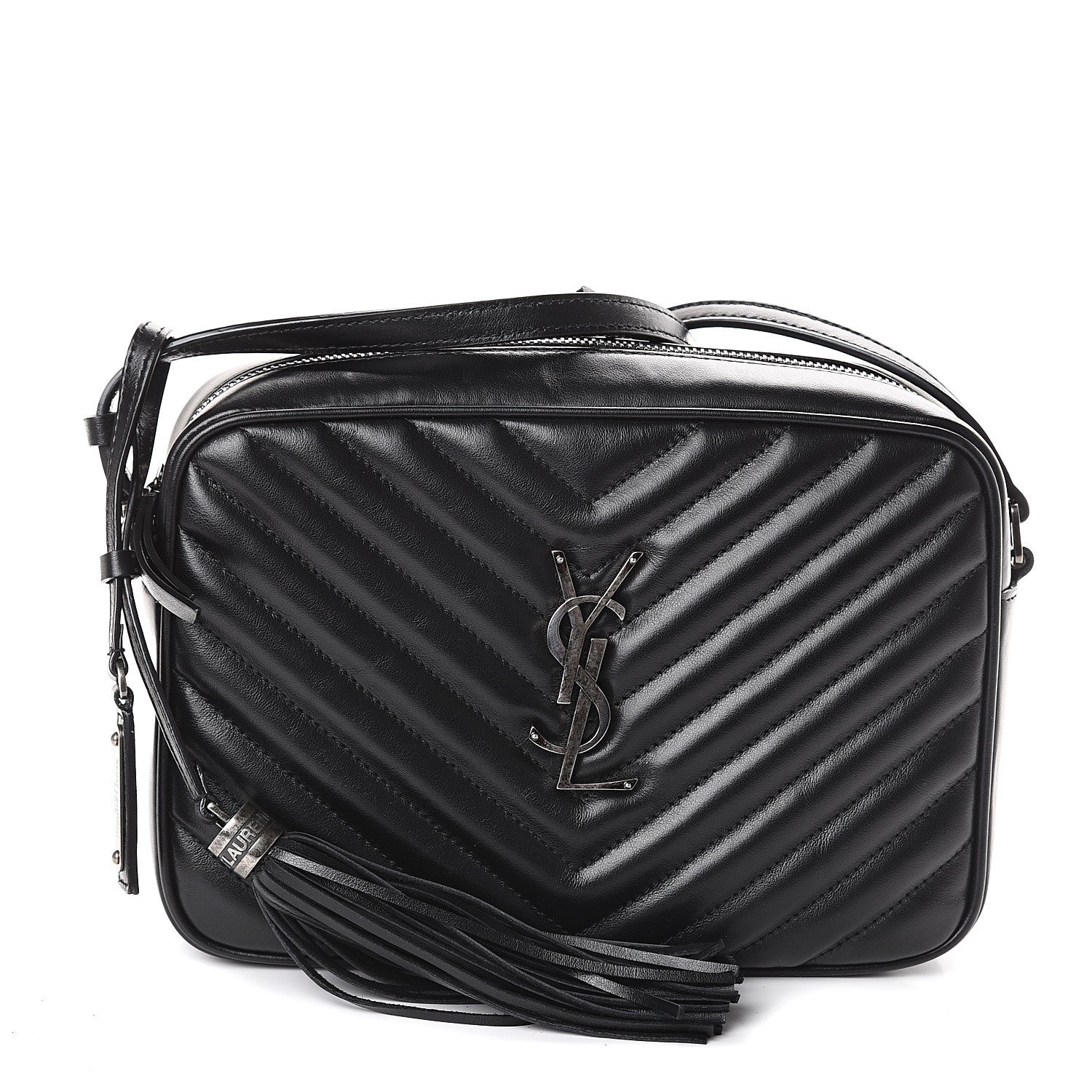 Saint Laurent Calfskin Matelasse Monogram Lou Camera Bag Black 1 of 7