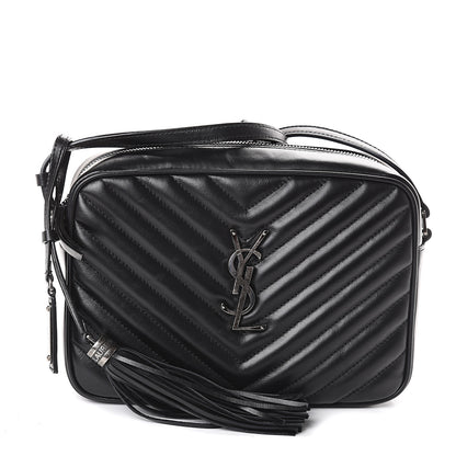 Saint Laurent Calfskin Matelasse Monogram Lou Camera Bag Black 1 of 7