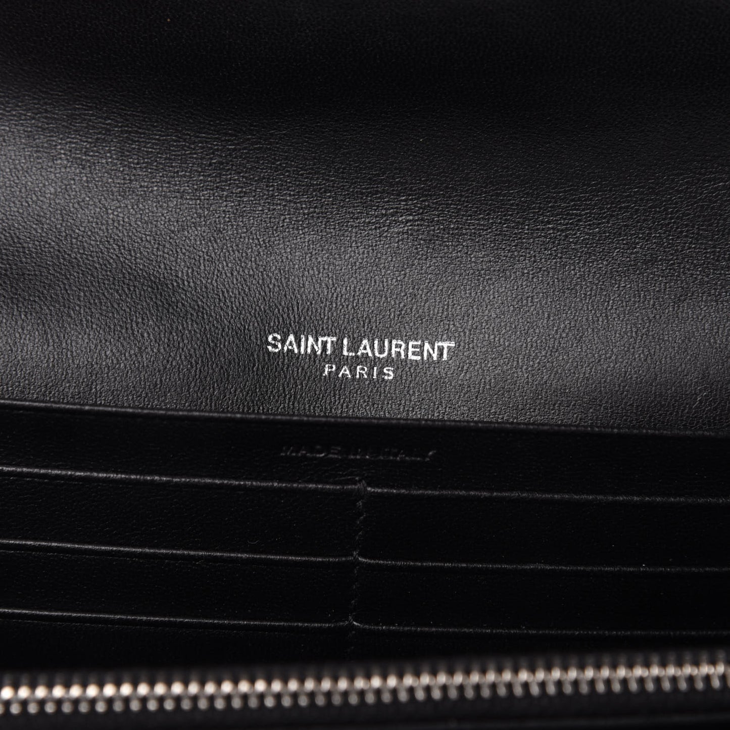 Lambskin Y Quilted Monogram Large Loulou Flap Wallet Black