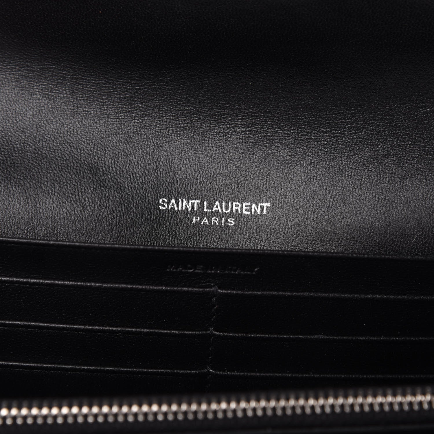 Saint Laurent Lambskin Y Quilted Monogram Large Loulou Flap Wallet Black 6 of 6