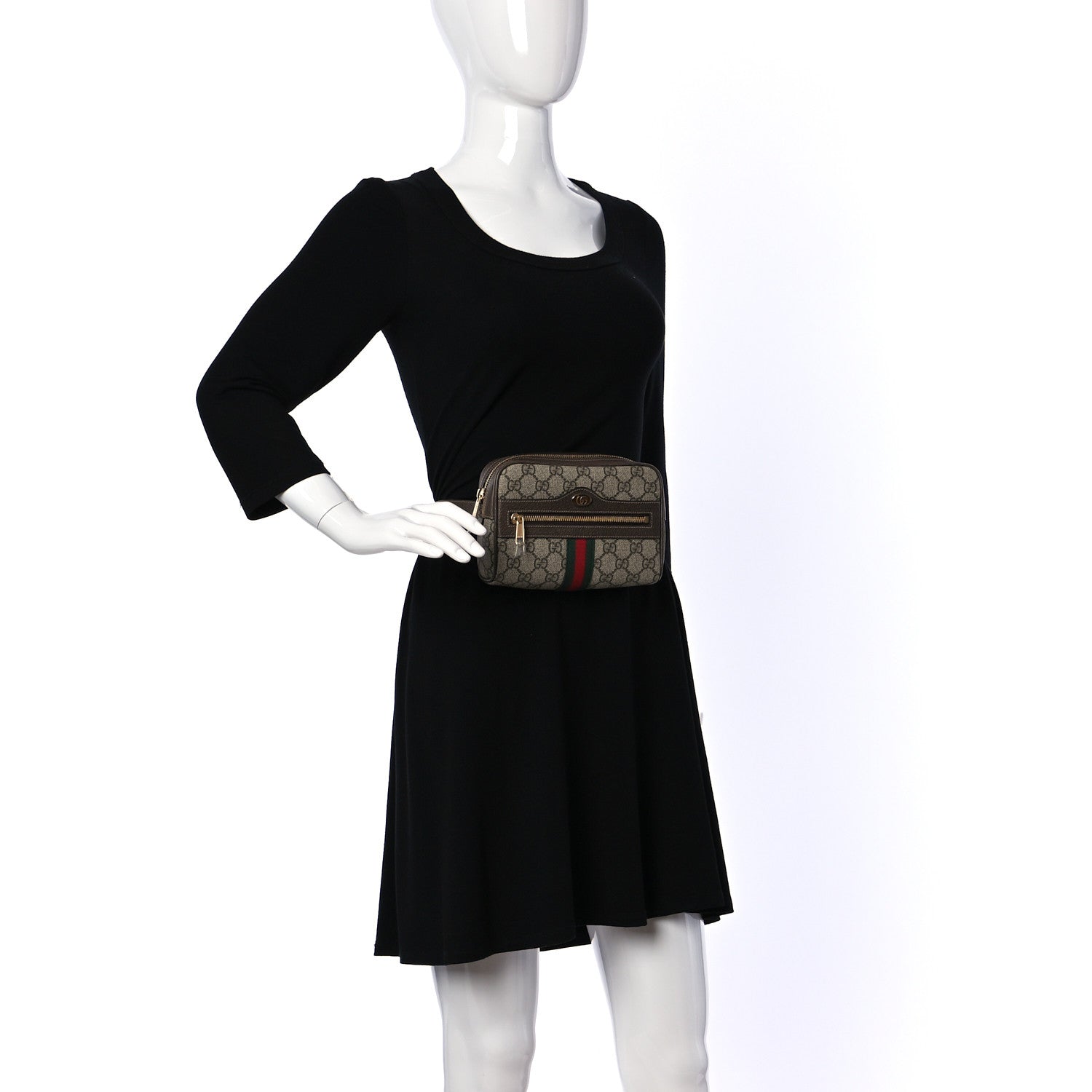 Gucci GG Supreme Monogram Small Ophidia Belt Bag 65 26 Dark Brown 2 of 12