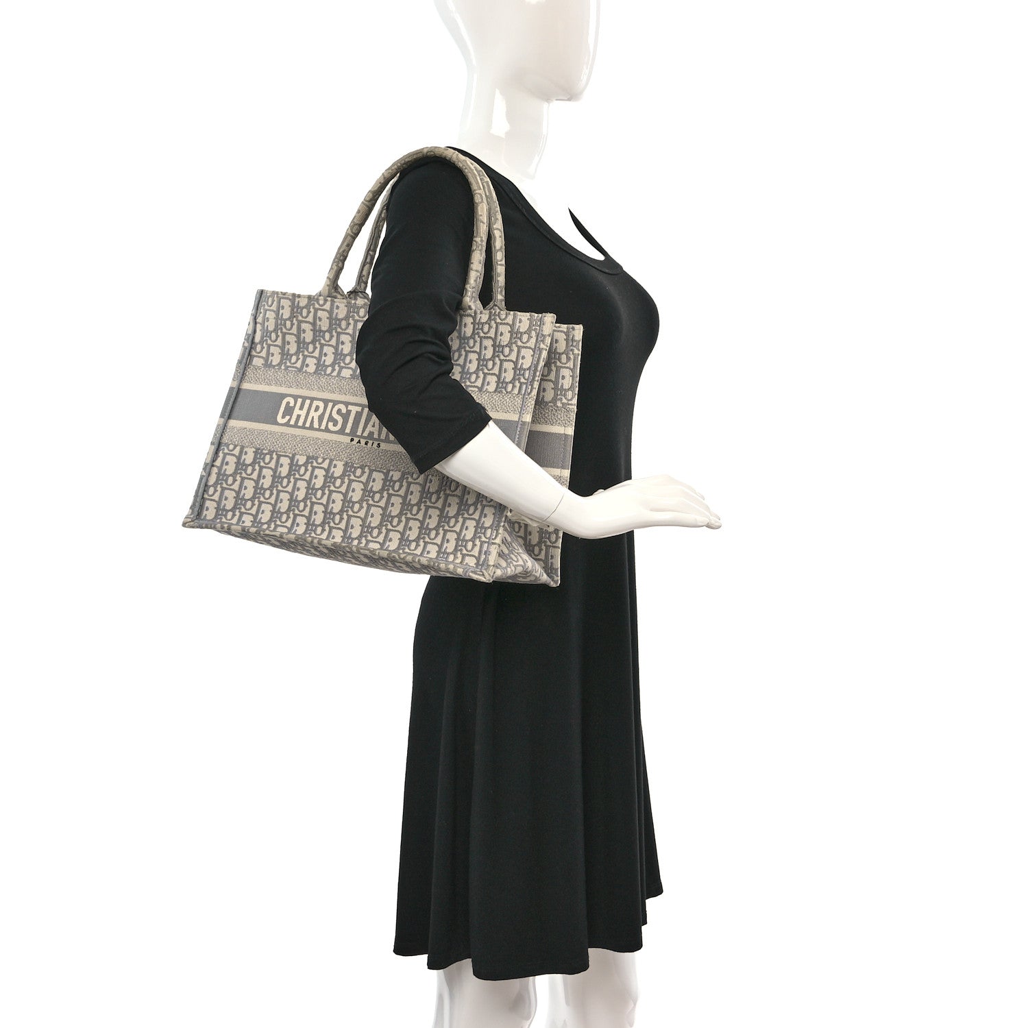 Christian Dior Oblique Medium Book Tote Grey 2 of 16