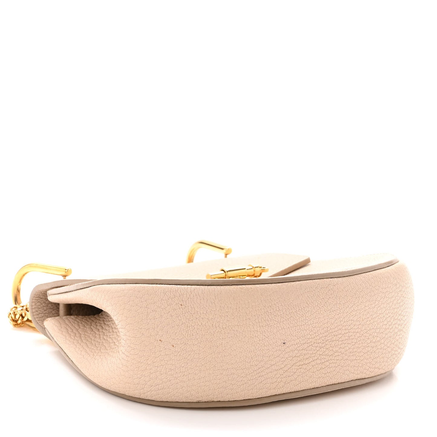 Grained Lambskin Mini Drew Shoulder Bag Abstract White