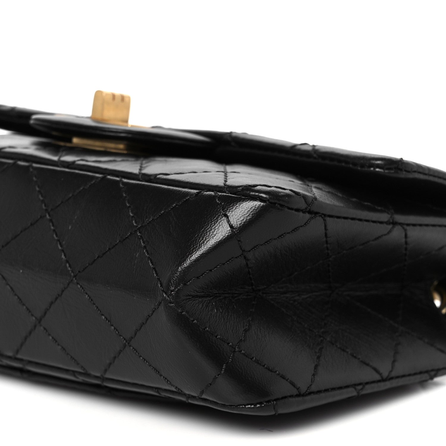 Chanel Aged Calfskin Quilted 2.55 Reissue Mini Flap Black 10 of 11
