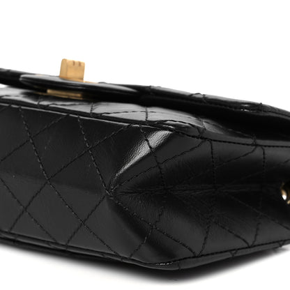 Chanel Aged Calfskin Quilted 2.55 Reissue Mini Flap Black 10 of 11